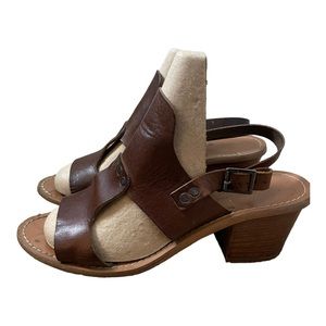 BARBARA BARIERI Brown Leather Sandals Size 9